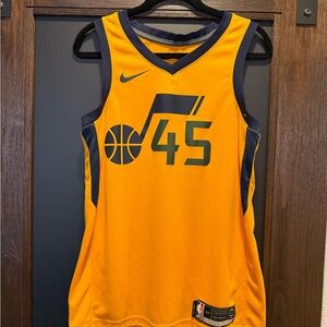 Nike Gold and Navy Dri-FIT Basketball Jersey